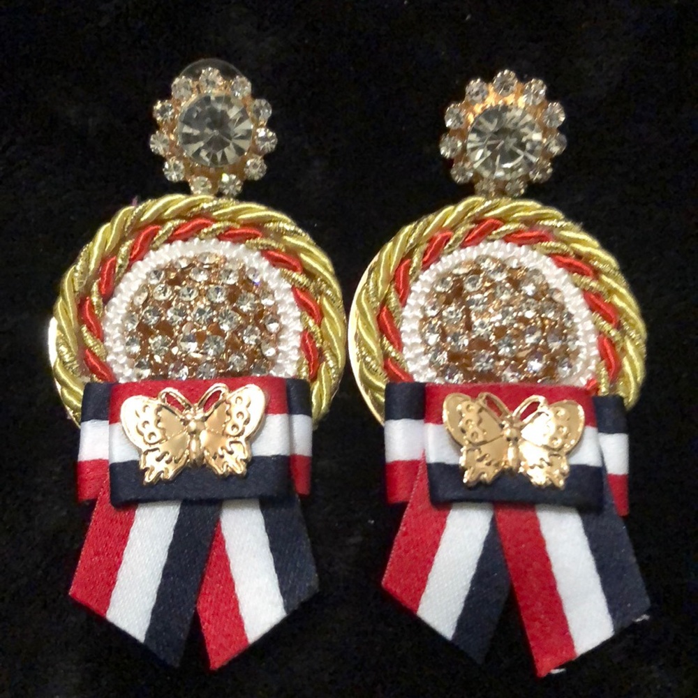 Royal Butterfly Earrings - Picture 2 of 4